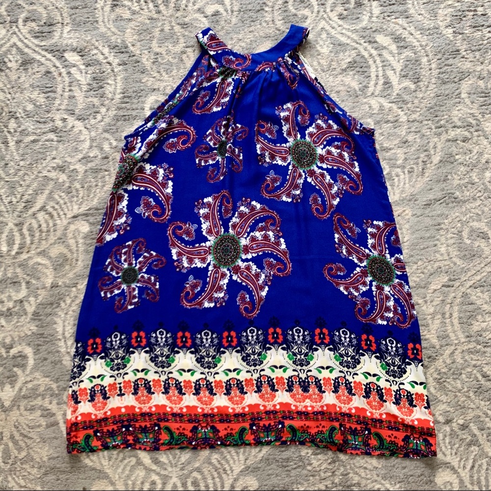 Paisley Print Halter Dress